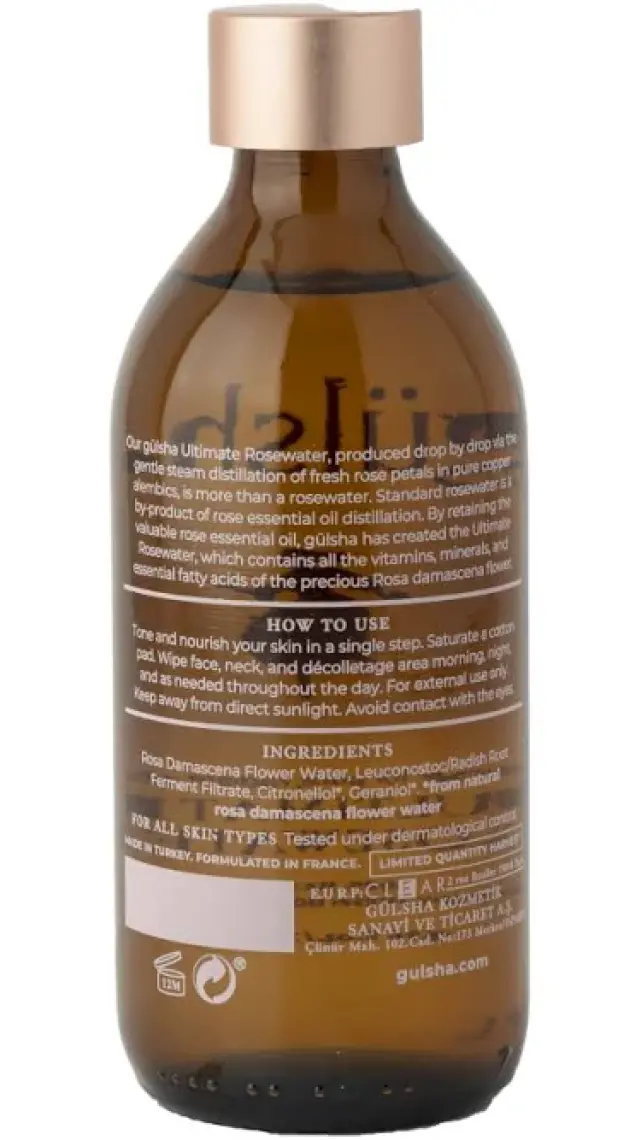 gülsha Tam Gül Suyu 200 ml