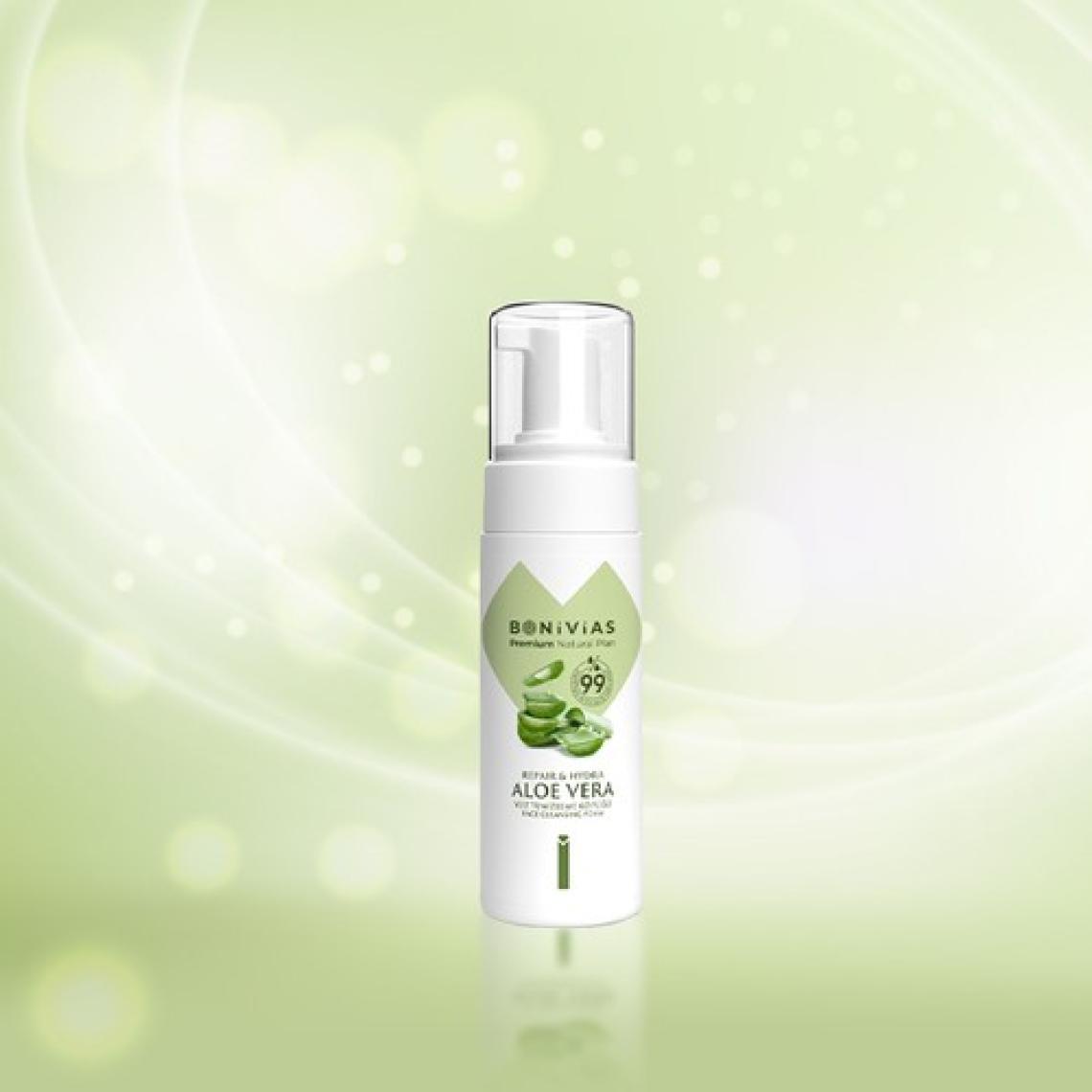 Bonivias Aleovera Yüz Temizleme Köpüğü Nemlendirici , Vegan % 99 Aloevera