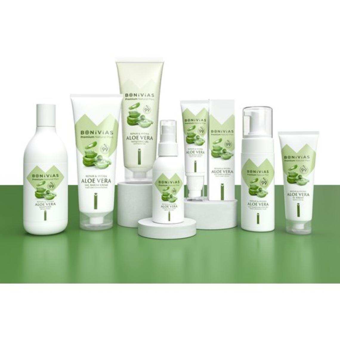 Bonivias Aleovera Yüz Temizleme Köpüğü Nemlendirici , Vegan % 99 Aloevera