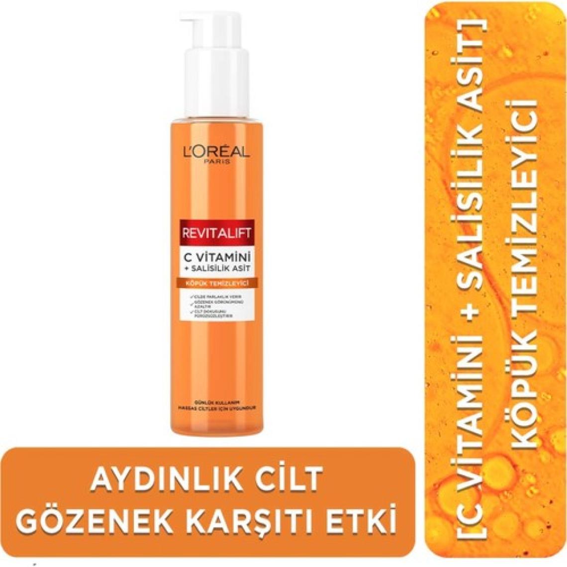 L'oréal Paris Revitalift Clinical Vitamini + Salisilik Asit, Aydınlatıcı ve Gözenek Karşıtı Köpük Temizleyici