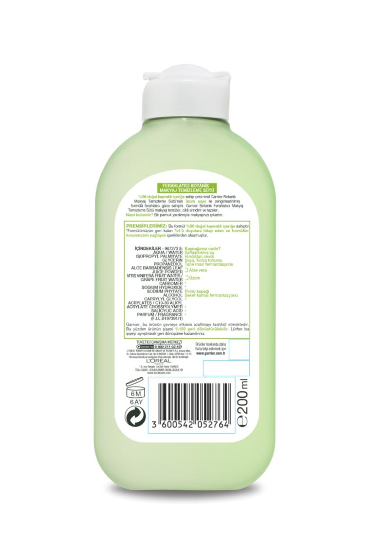 Botanik Ferahlatıcı Makyaj Temizleme Sütü 200ml