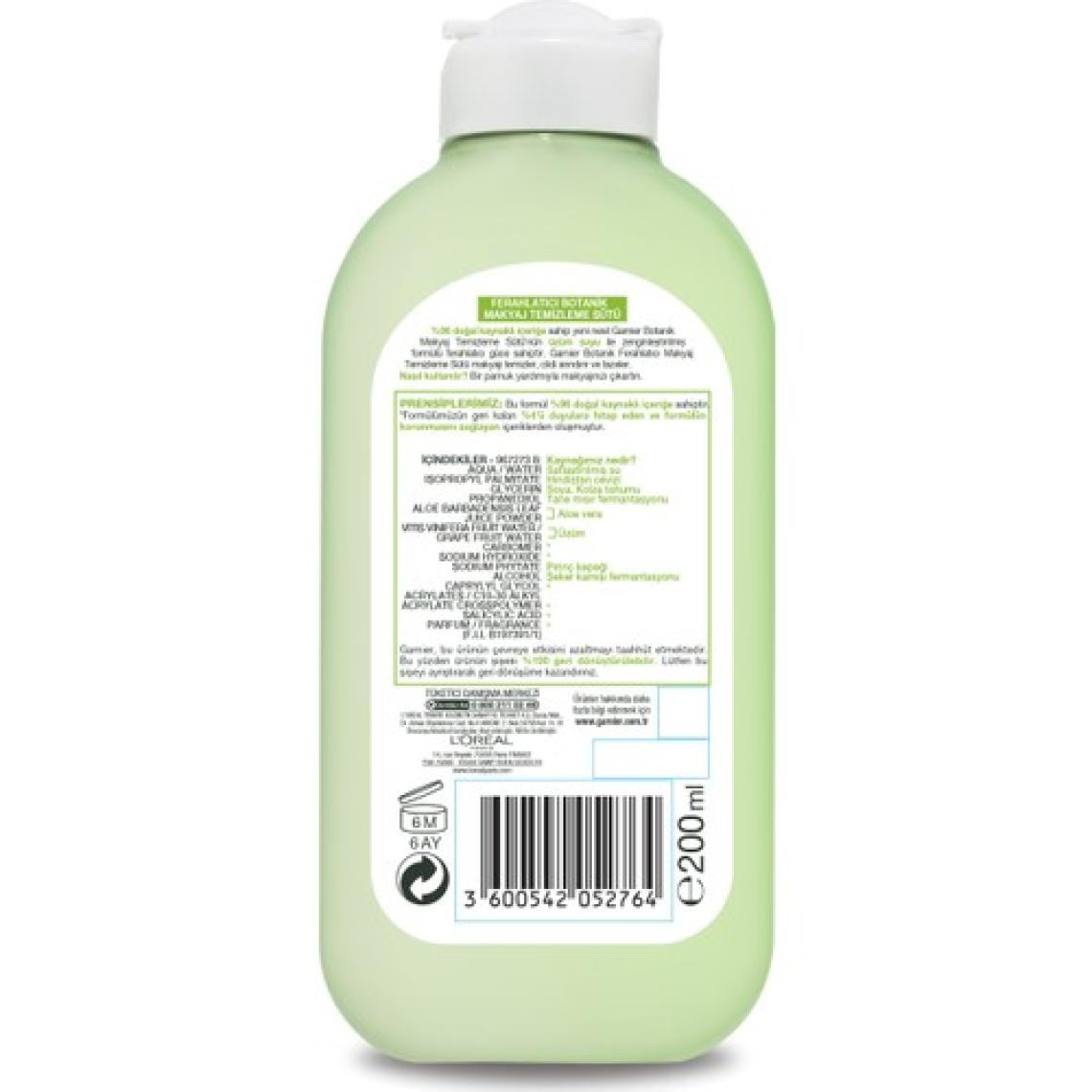Garnier Botanik Ferahlatıcı Makyaj Temizleme Sütü 200Ml