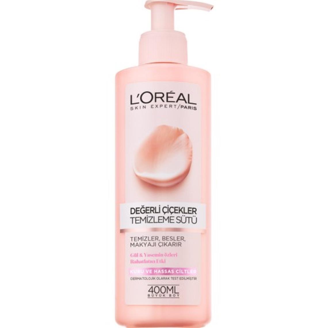 L'Oréal Paris Değerli Çiçekler Temizleme Sütü Kuru Ve Hassas Ciltler 400Ml