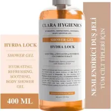 Clara Hygienics Hydra Lock Duş Jeli 400ml – Nemlendirici, Tazeleyici, Yatıştırıcı Dermatolojik Onaylı Ph Denge Vegan