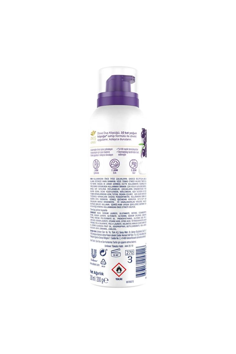 Duş Köpüğü Açai Yağı Yoğun Köpük 200 ml X1