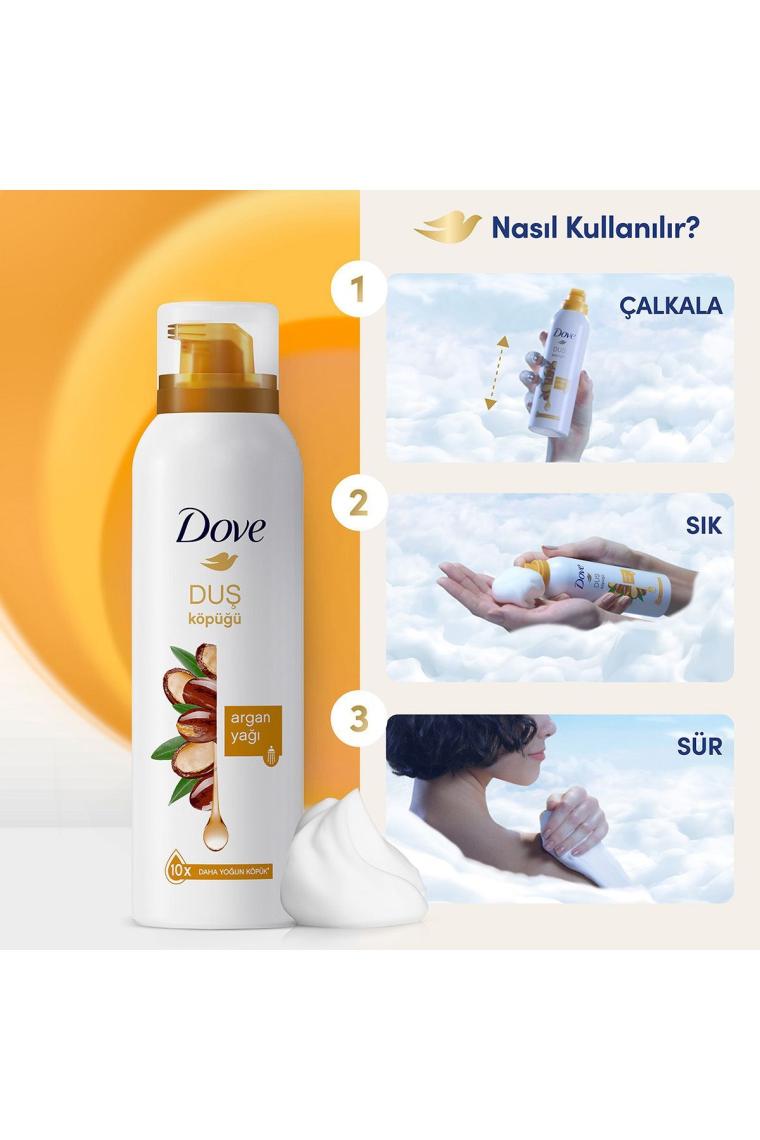 Köpük Duş Jeli Argan Yağı 10 Kat Daha Yoğun Köpüğe Sahip Kremsi Formül 200 ml 1 Adet