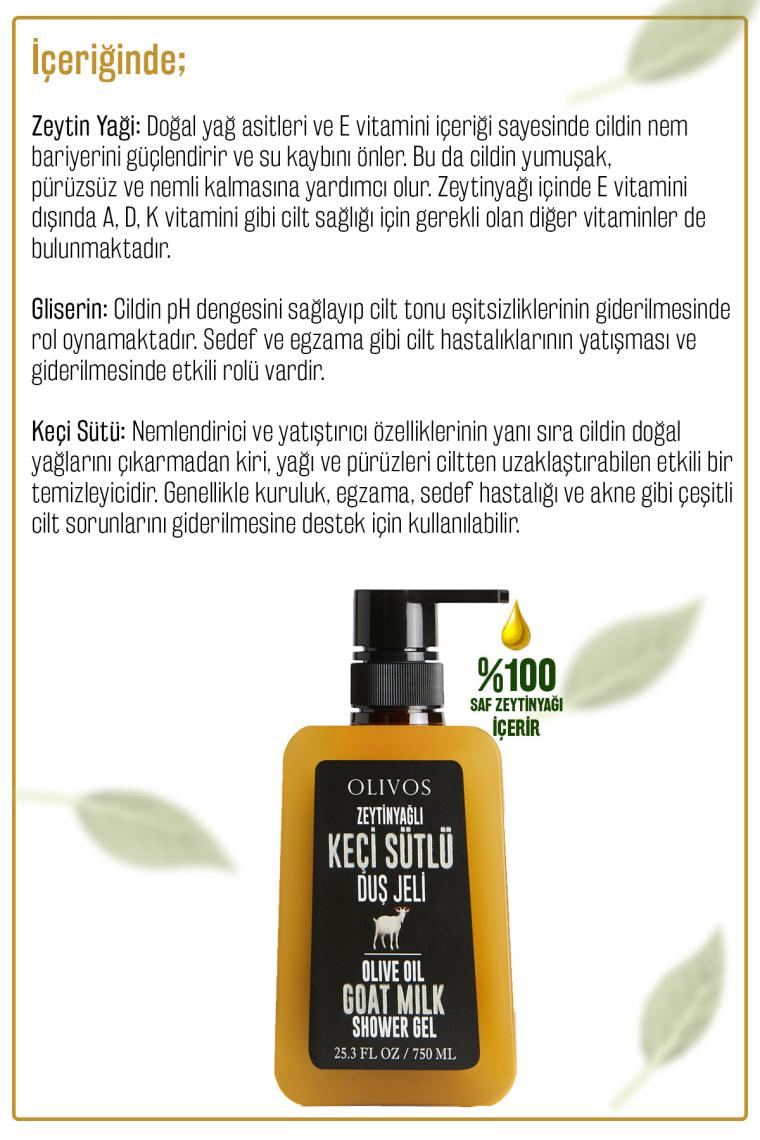 Olivos Zeytinyağlı Keçi Sütlü 750 ml Duş Jeli