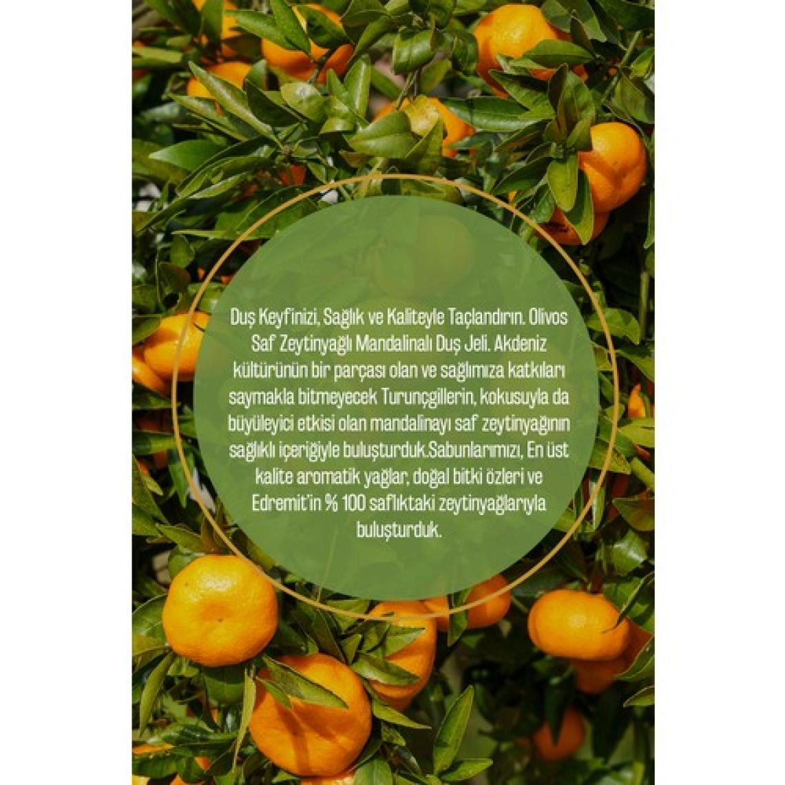 Olivos %100 Doğal Mandalina Ve Zeytinyağlı Banyo Ve Duş Jeli Kuru Cilt Nemlendirici Ve Besleyici 750 ml