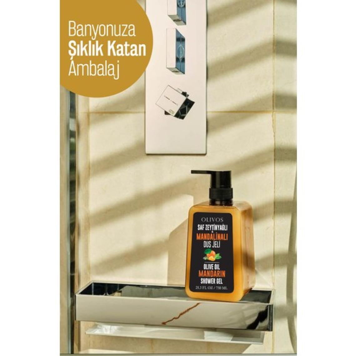 Olivos %100 Doğal Mandalina Ve Zeytinyağlı Banyo Ve Duş Jeli Kuru Cilt Nemlendirici Ve Besleyici 750 ml
