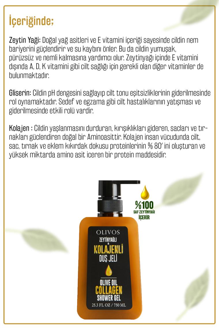 Olivos Zeytinyağlı Kolajenli 750 ml Duş Jeli