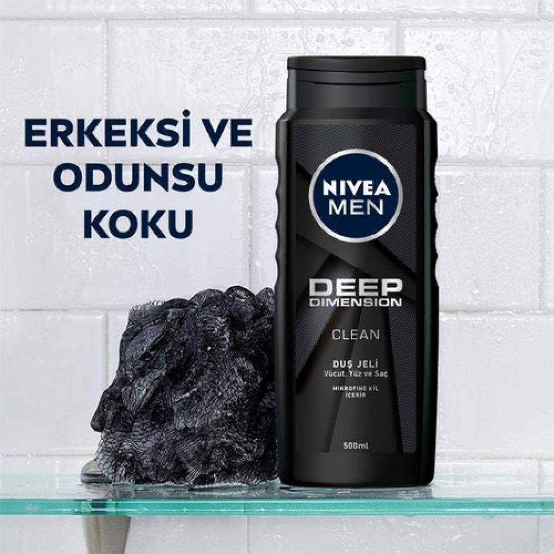 Nivea Men Deep Dimension 500 ml Duş Jeli