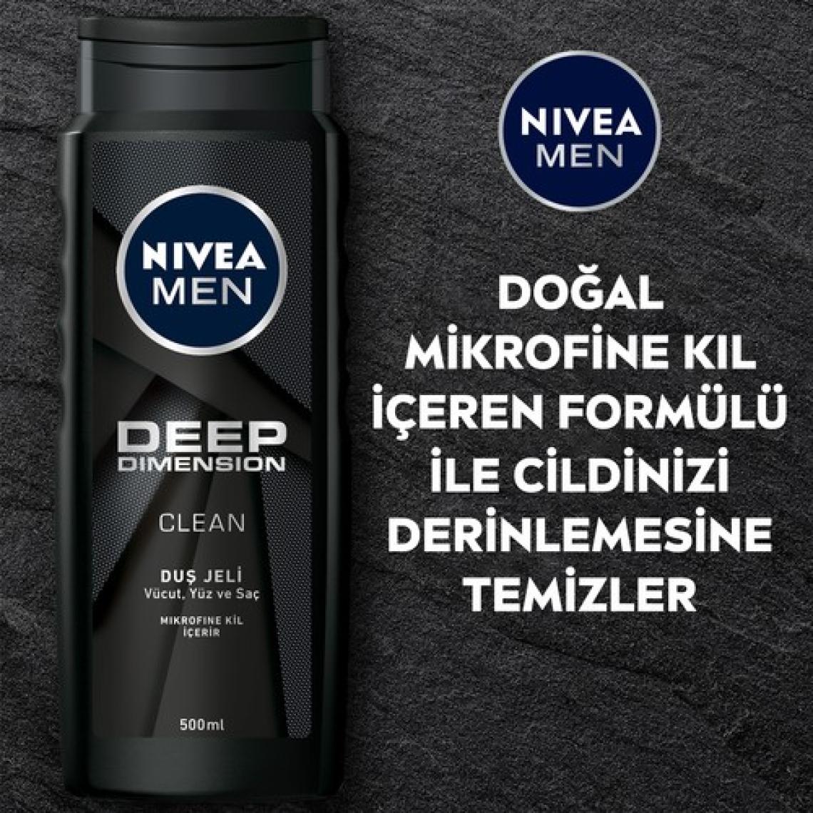 Nivea Men Deep Dimension 500 ml Duş Jeli