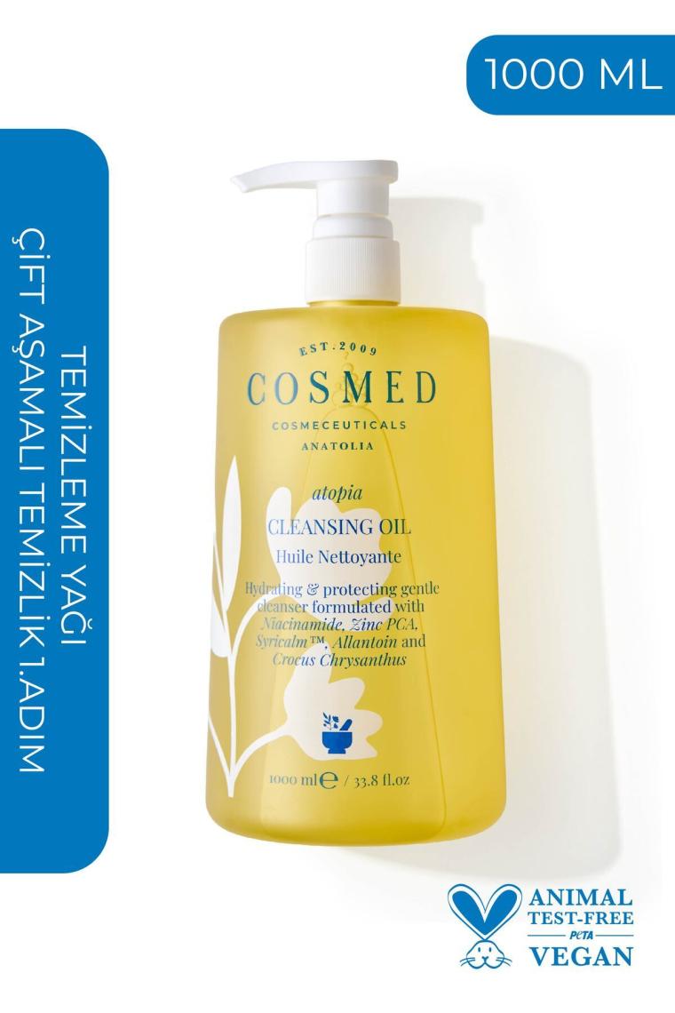 Cosmed Atopia Cleansing Oil - Yüz ve Vücut İçin Temizleme Yağı 1000 ml