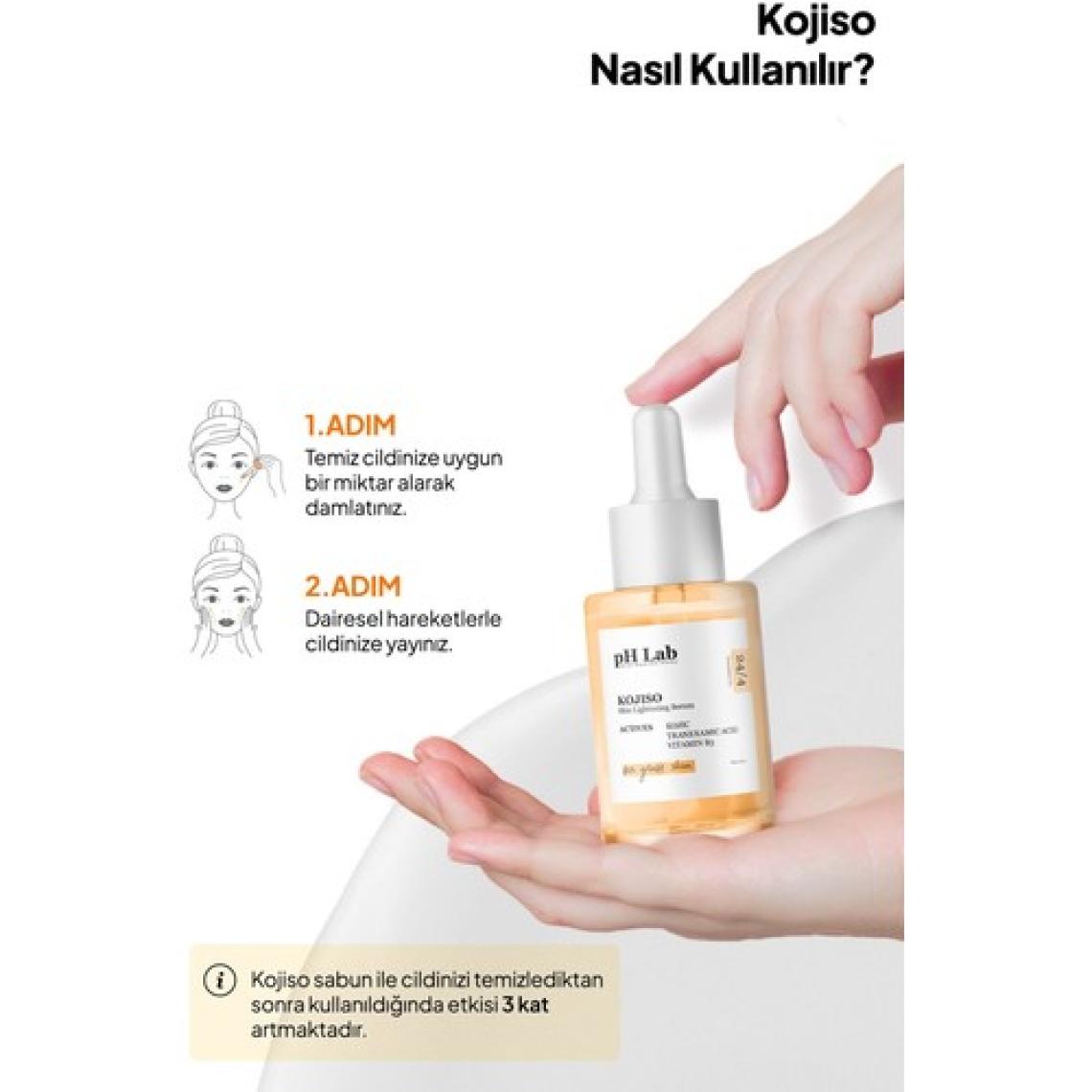 Ph Lab Phlab Kojiso Kojic Asit Serumu, Zerdeçal Ve Kojik Asit Etkisi Ile Leke Karşıtı Serum