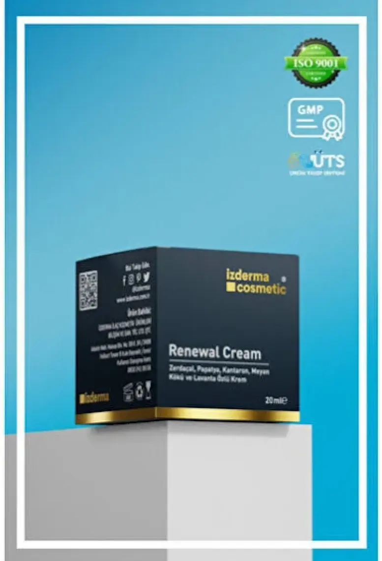 İzderma Unisex Nemlendirici ve Cilt Yenileyici Krem 20 ml - Sandal Ağacı Yağı, Zerdeçal Ekstresi ve Aynısefa Özü
