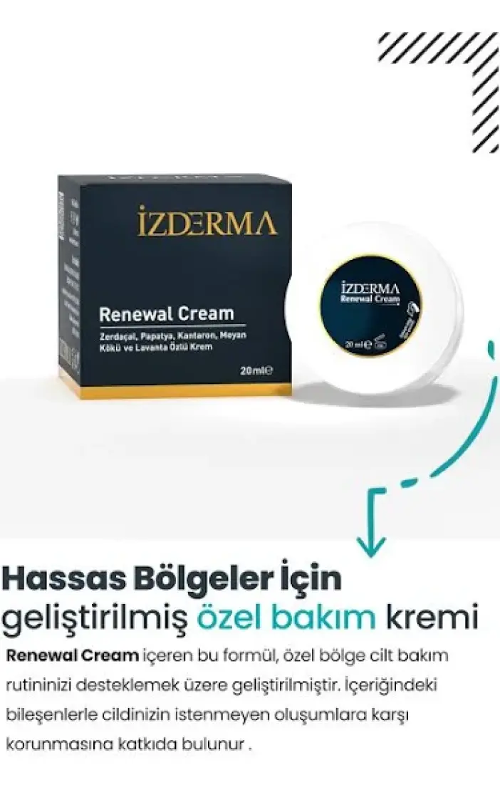 İzderma Unisex Nemlendirici ve Cilt Yenileyici Krem 20 ml - Sandal Ağacı Yağı, Zerdeçal Ekstresi ve Aynısefa Özü