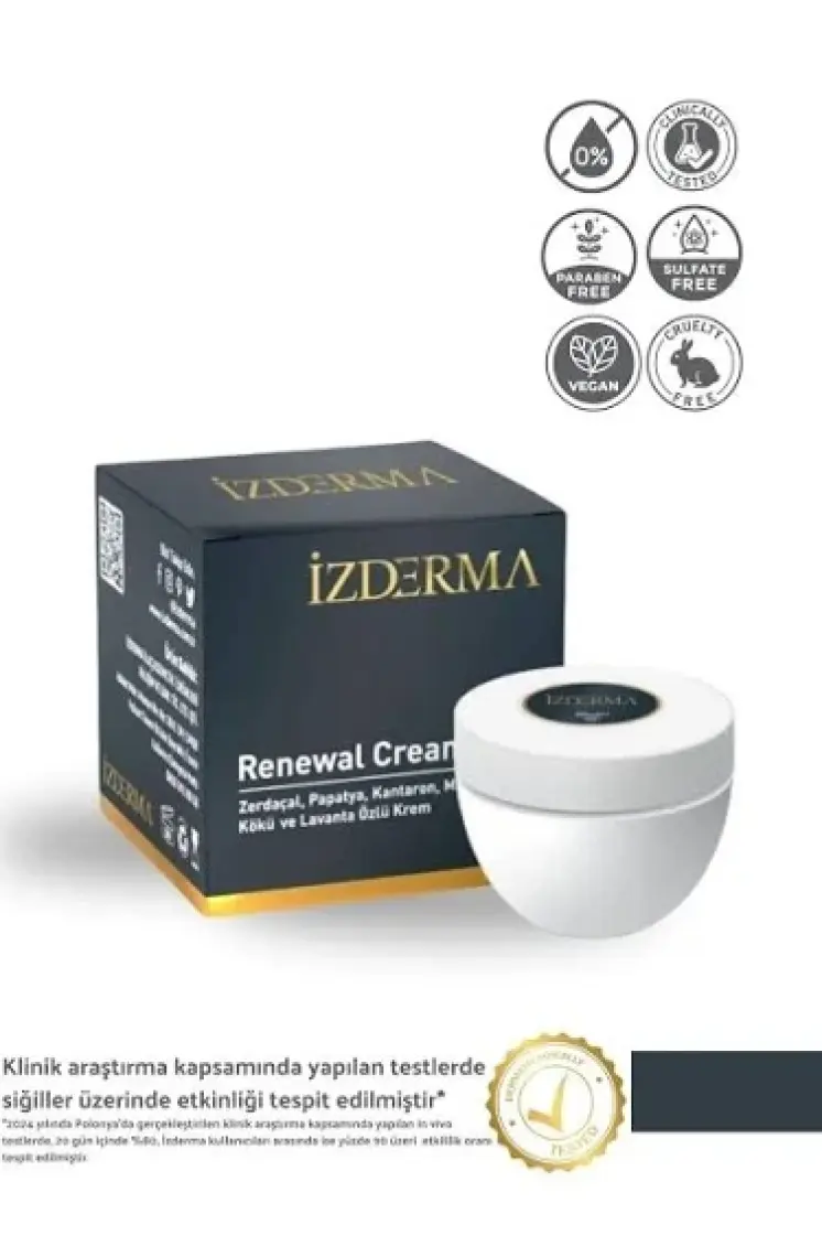 İzderma Unisex Nemlendirici ve Cilt Yenileyici Krem 20 ml - Sandal Ağacı Yağı, Zerdeçal Ekstresi ve Aynısefa Özü