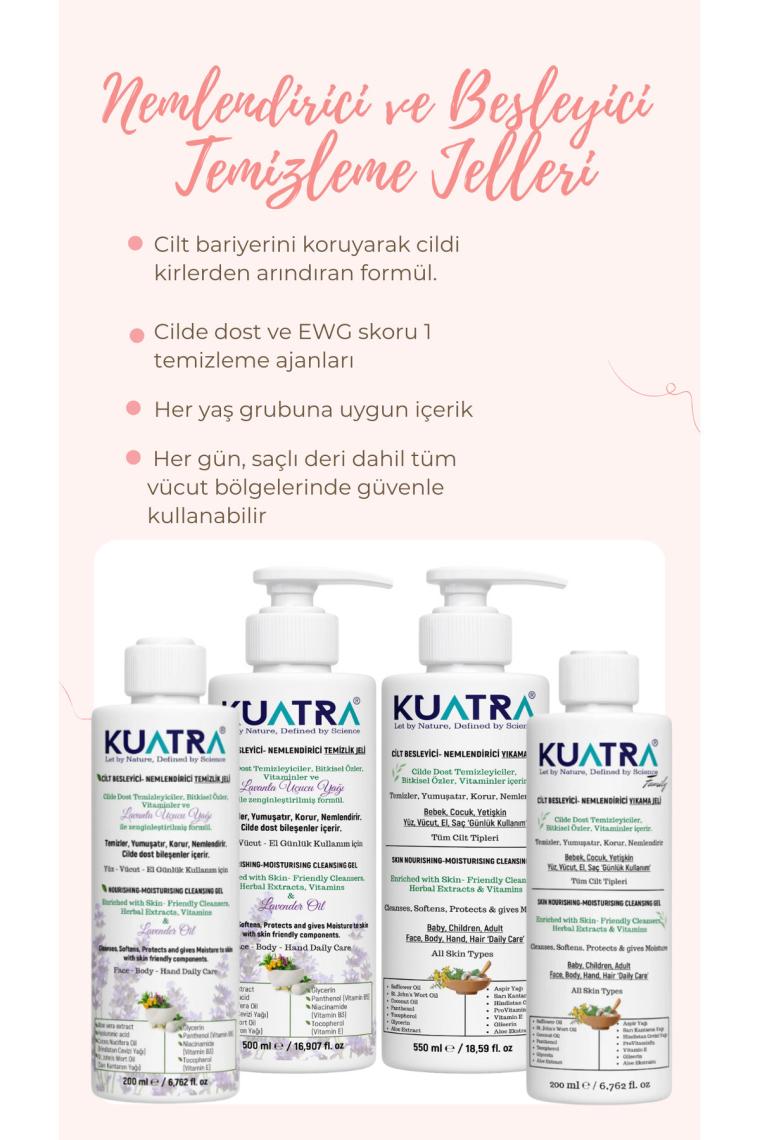 Kuatra Nemlendirici Besleyici Temizlik Jeli (Lavanta Uçucu Yağ İçeren) 200 ml