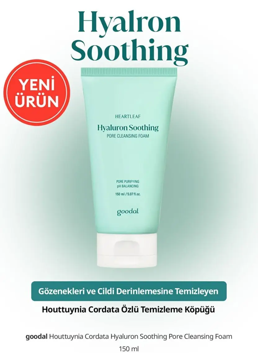 Goodal Heartleaf Calming pH Balancing Cleansing Foam - Houttuynia Cordata Özlü pH Dengeleyici Köpük Temizleyici