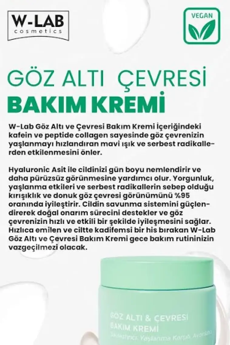 W-Lab W Lab Göz Altı Ve Çevresi Bakım Kremi 50 Ml