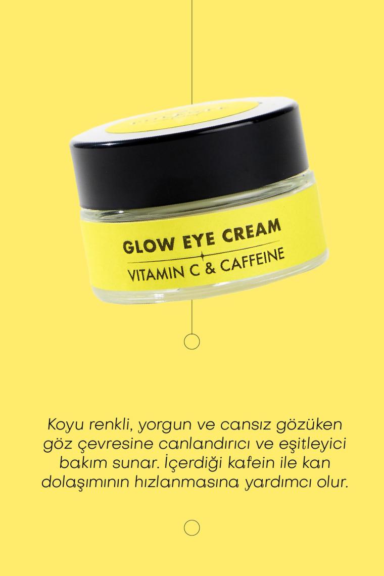 Polente Natural - Glow Eye Cream- Vitamin C & Kafein Içeren Göz Kremi (20 Ml)
