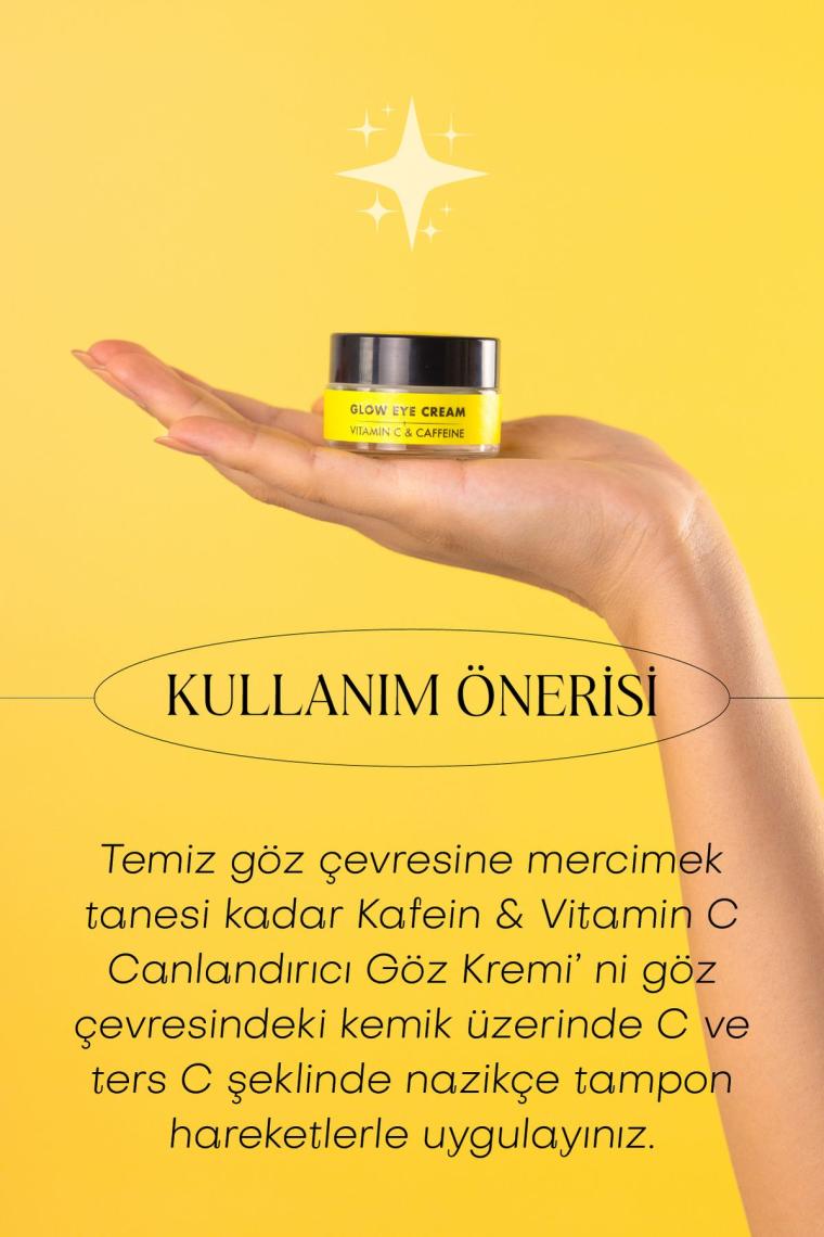 Polente Natural - Glow Eye Cream- Vitamin C & Kafein Içeren Göz Kremi (20 Ml)
