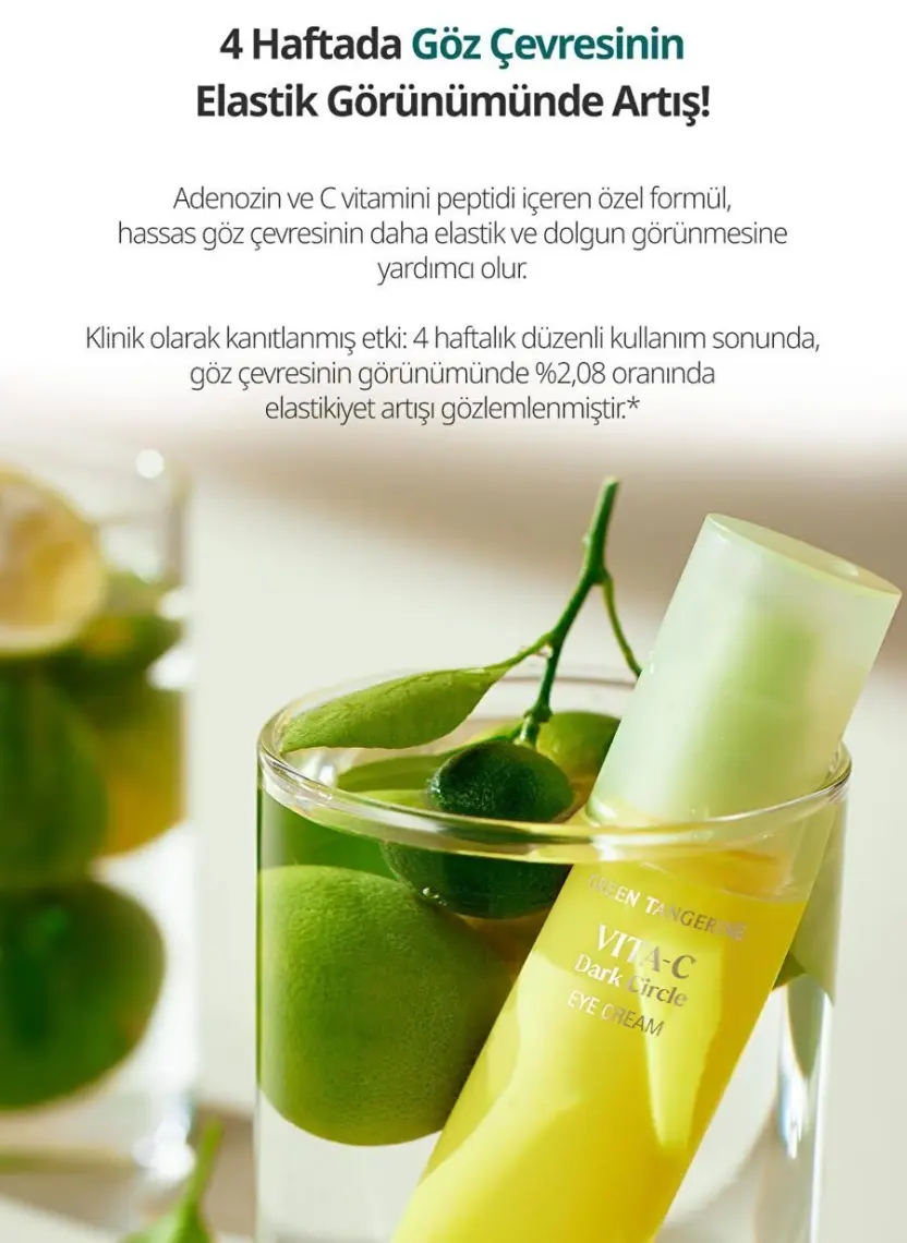 Goodal Tangerine Vita C Dark Circle Eye Cream - Yeşil Mandalina Özlü Aydınlatıcı Göz Kremi