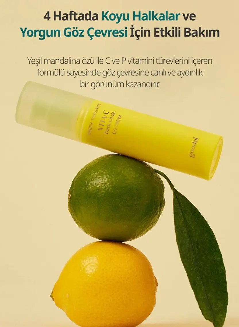 Goodal Tangerine Vita C Dark Circle Eye Cream - Yeşil Mandalina Özlü Aydınlatıcı Göz Kremi