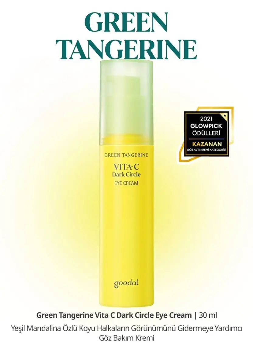 Goodal Tangerine Vita C Dark Circle Eye Cream - Yeşil Mandalina Özlü Aydınlatıcı Göz Kremi