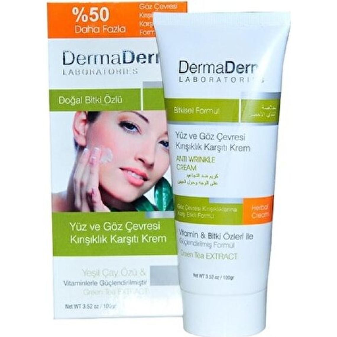 Dermaderm Doğal Bitki Özlü Yüz ve Göz Çevresi Kırışıklık Karşıtı Krem 100 gr