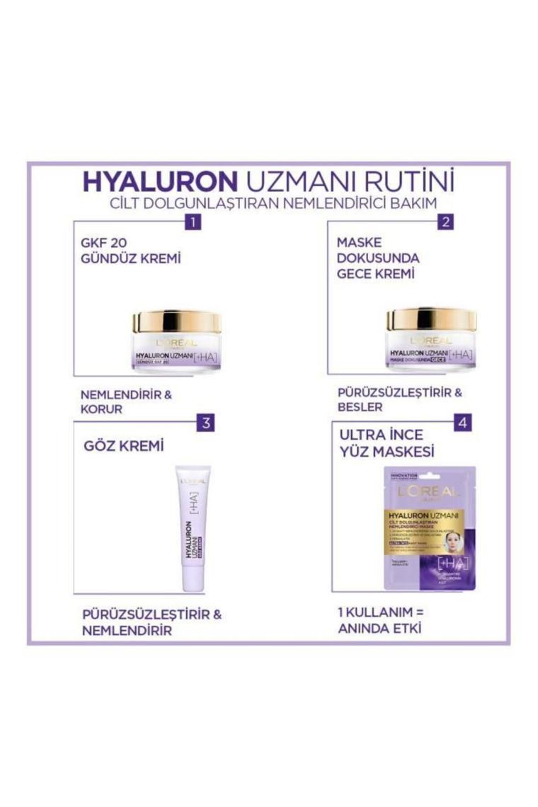 Hyaluron Uzmanı Cilt Dolgunlaştıran Nemlendirici Göz Kremi- Hyaluronik Asit