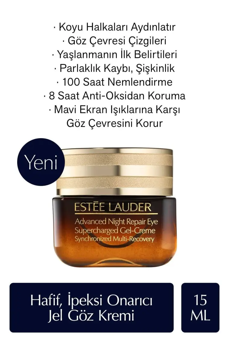 Estee Lauder Advanced Night Repair Göz Kremi - Süper Şarjlı Jel, Koyu Halkalar ve Kırışıklıklara Karşı Onarıcı, 15 ml