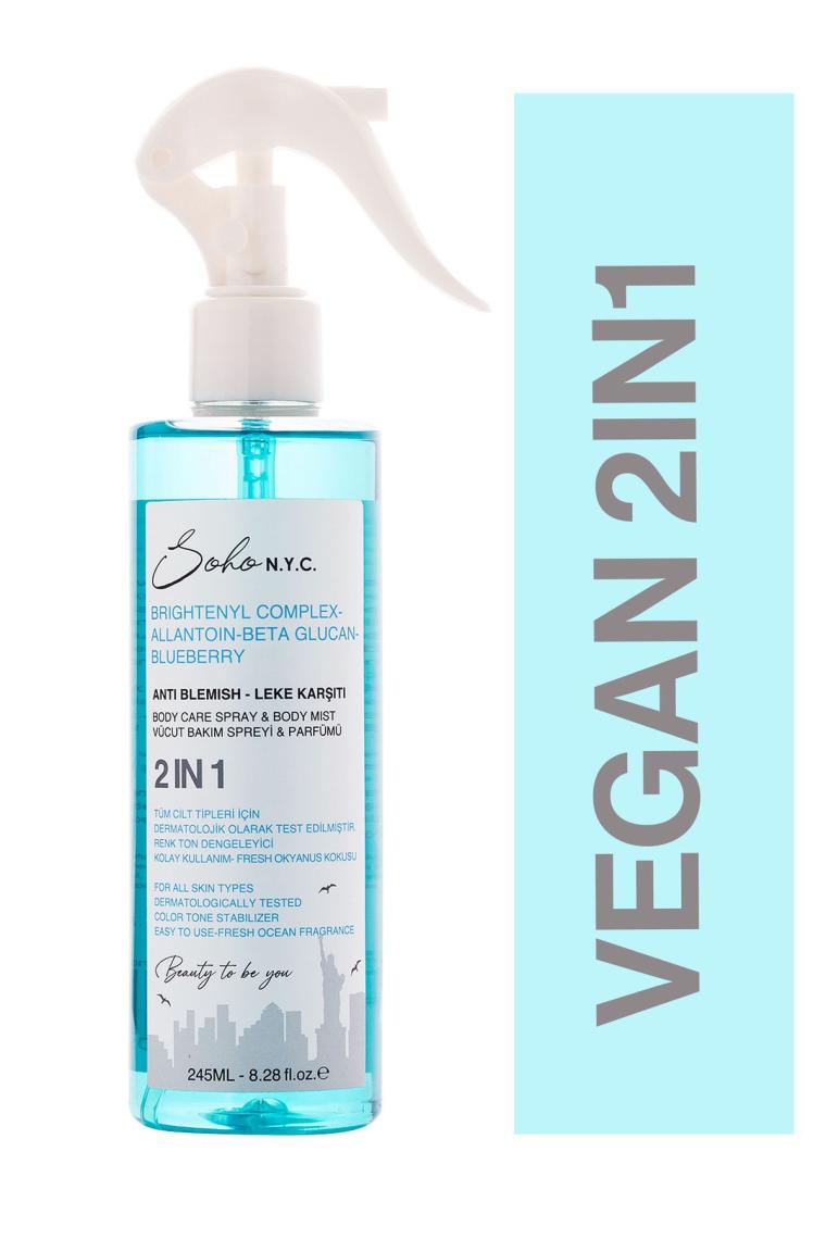 Vegan Leke Karşıtı Canlandırıcı Vücut Bakım Spreyi Ve Parfümü 245 Ml