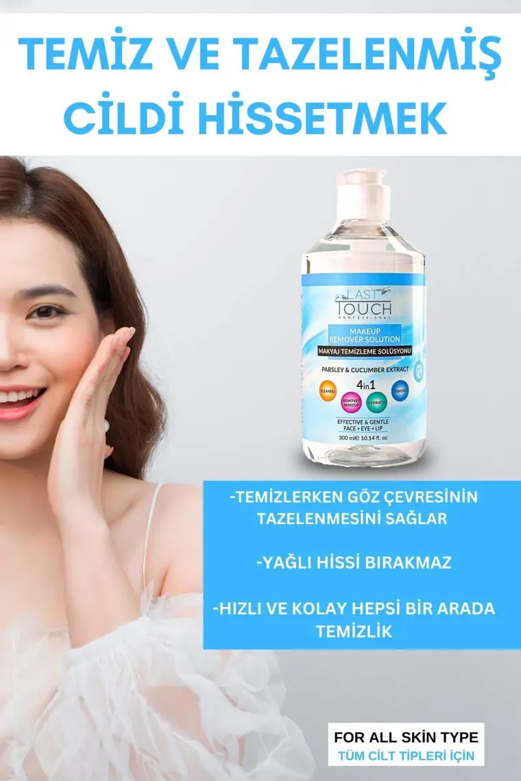 Last Touch Maydanoz ve Salatalık Özlü Makyaj Temizleyici Yüz, Göz, Dudak Için 300 ml