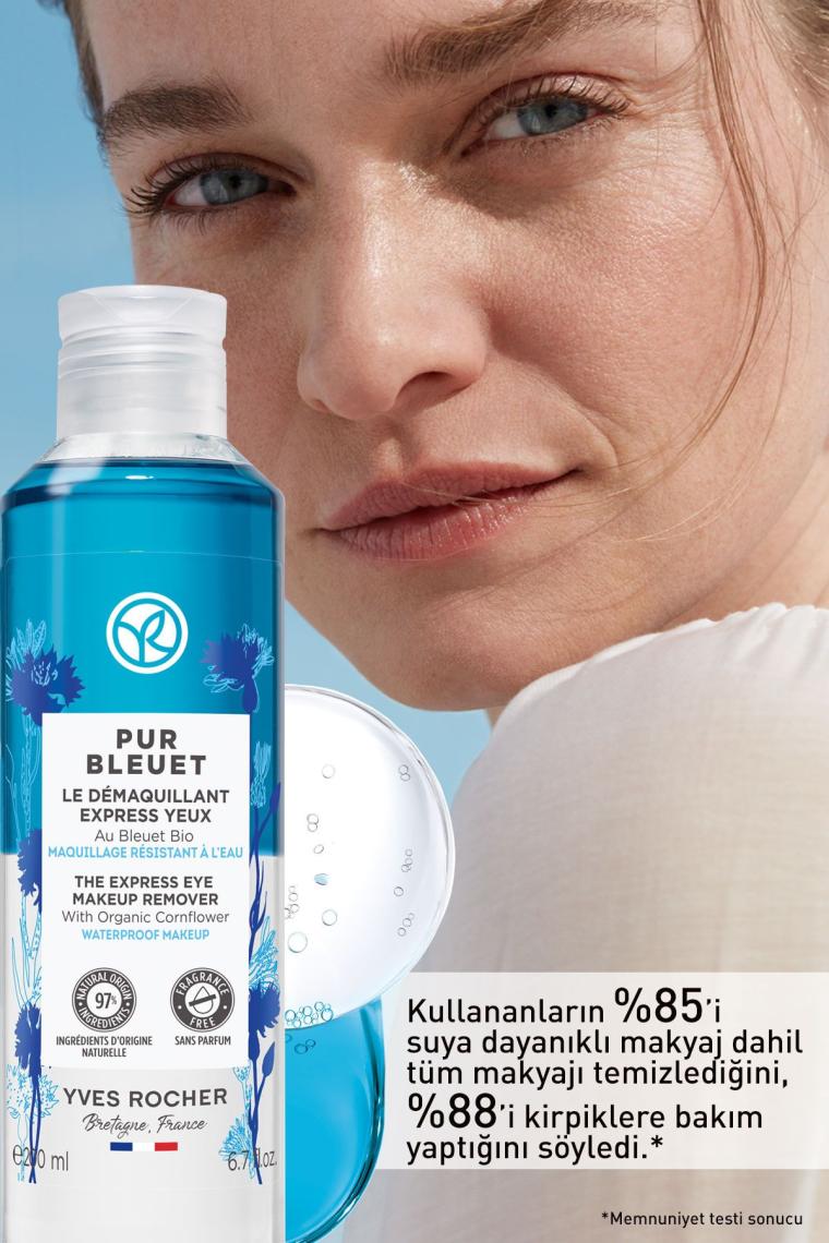 Tüm Ciltler Için Suya Dayanıklı/yoğun Makyaja Özel Pur Bleuet Göz Makyaj Temizleyici- 200 ml