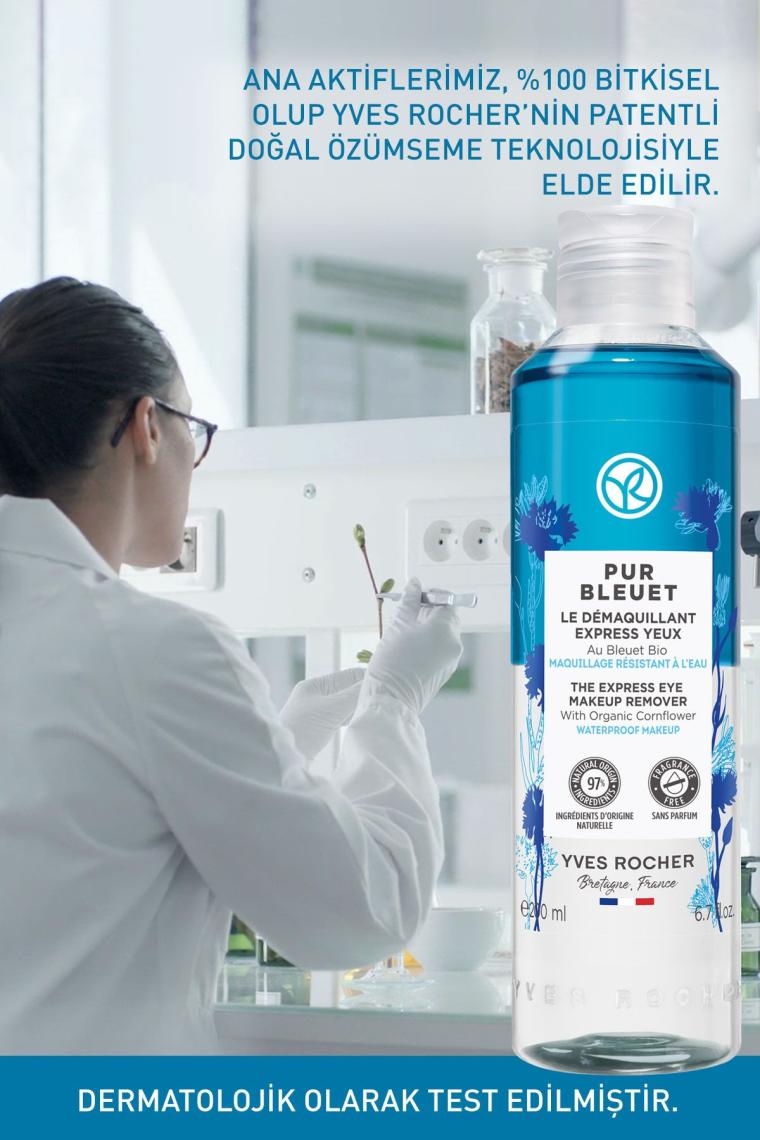 Tüm Ciltler Için Suya Dayanıklı/yoğun Makyaja Özel Pur Bleuet Göz Makyaj Temizleyici- 200 ml
