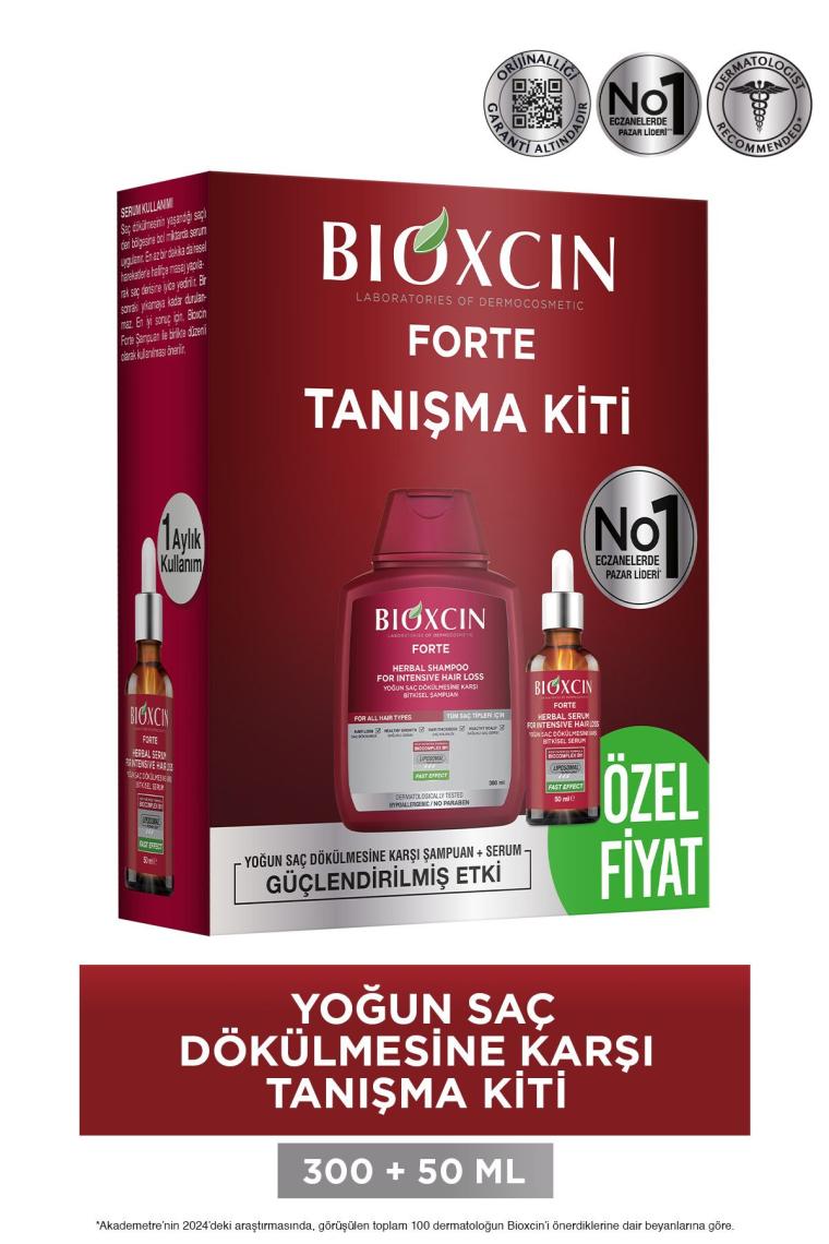 Bioxcin Tanışma Paketi - Forte Şampuan 300 ml & Serum 50 ml.