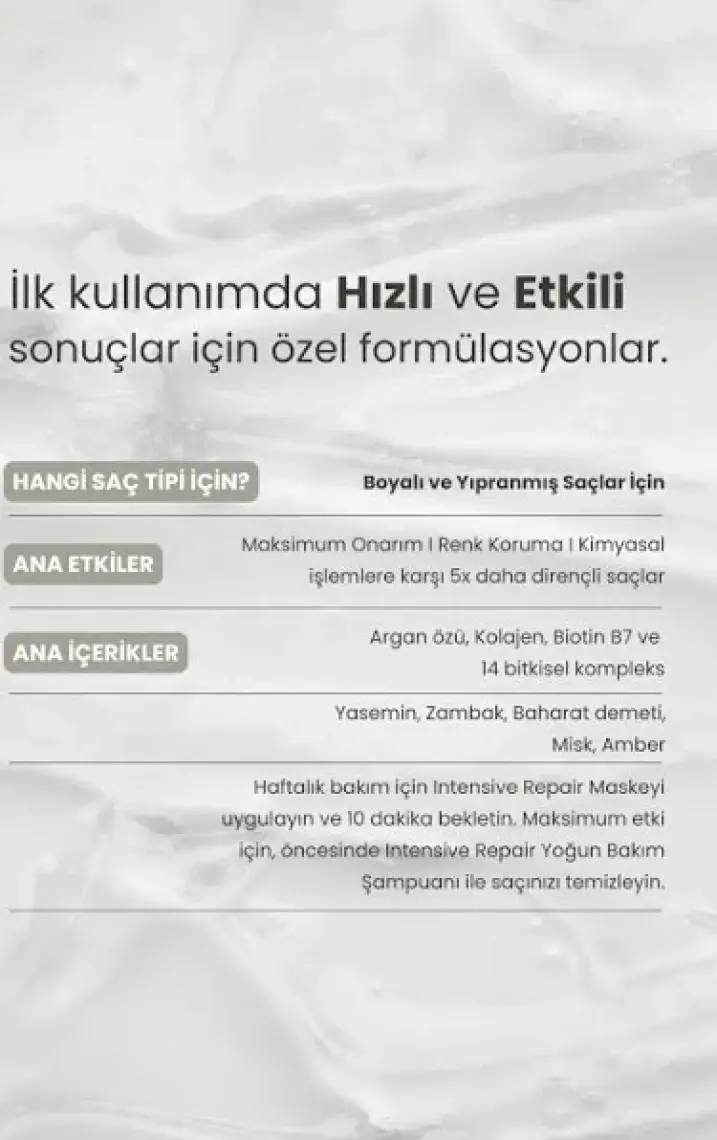 Matsu Intensive Repair Yıpranmış Saçlar Için Yoğun Bakım Maskesi 350 Ml