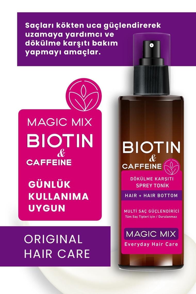 Magic Mix Biotin Ve Kafein Içeren Saç Kökü Güçlendirici Hızlı Uzamaya Yardımcı Tonik 110 ml