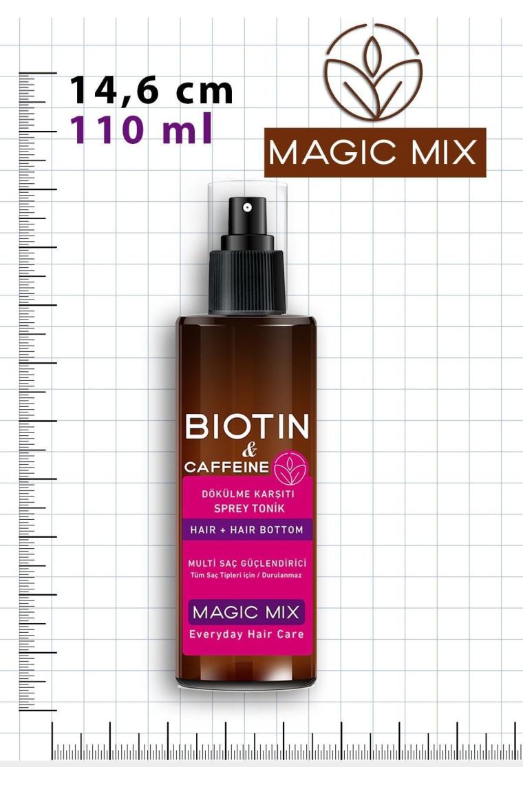 Magic Mix Biotin Ve Kafein Içeren Saç Kökü Güçlendirici Hızlı Uzamaya Yardımcı Tonik 110 ml