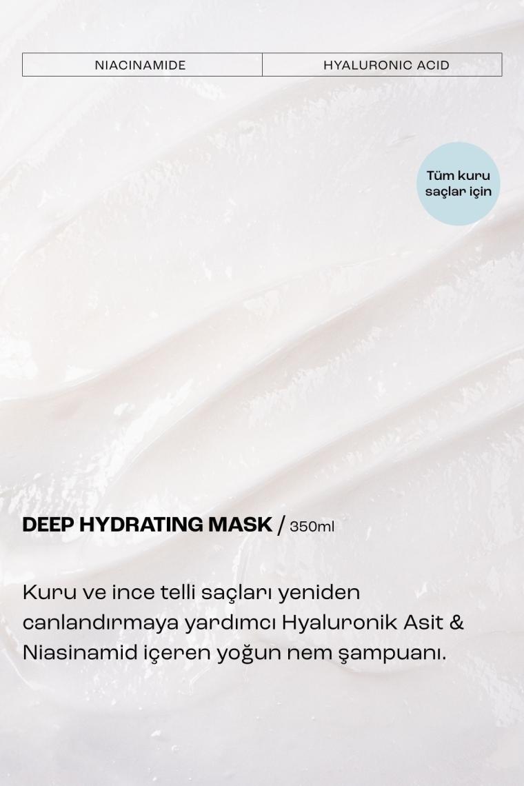 Deep Hydrating Kuru Saçlar Için Yoğun Nem Maskesi 350ml