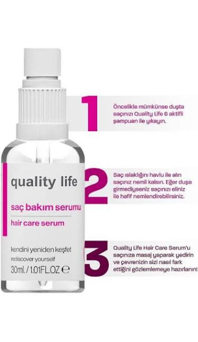 Quality Life Argan ve Keratin Saç Serumu (Aşırı Yıpranmış ve Dökülen Saçlara Özel)