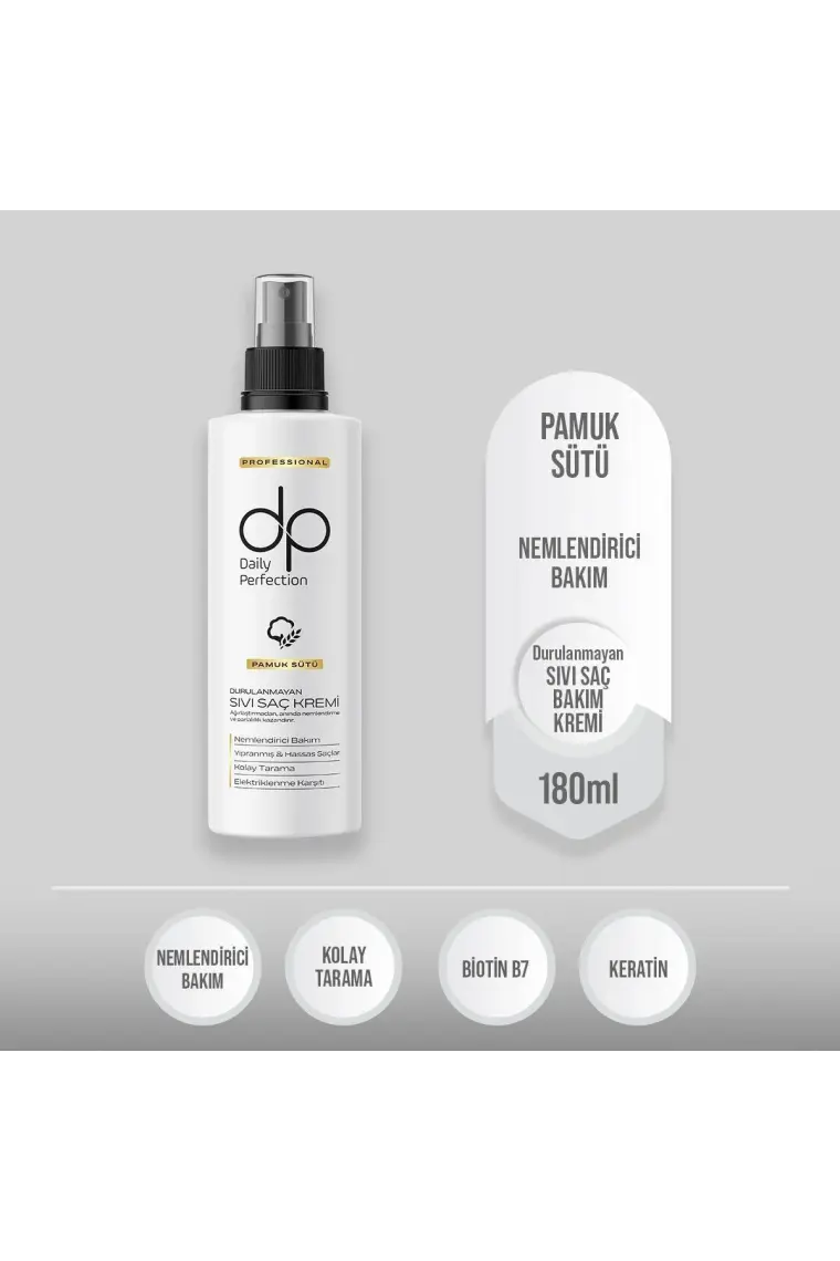 Dp Daily Perfection Pamuk Sütü Durulanmayan Sıvı Saç Bakım Kremi 180 ml