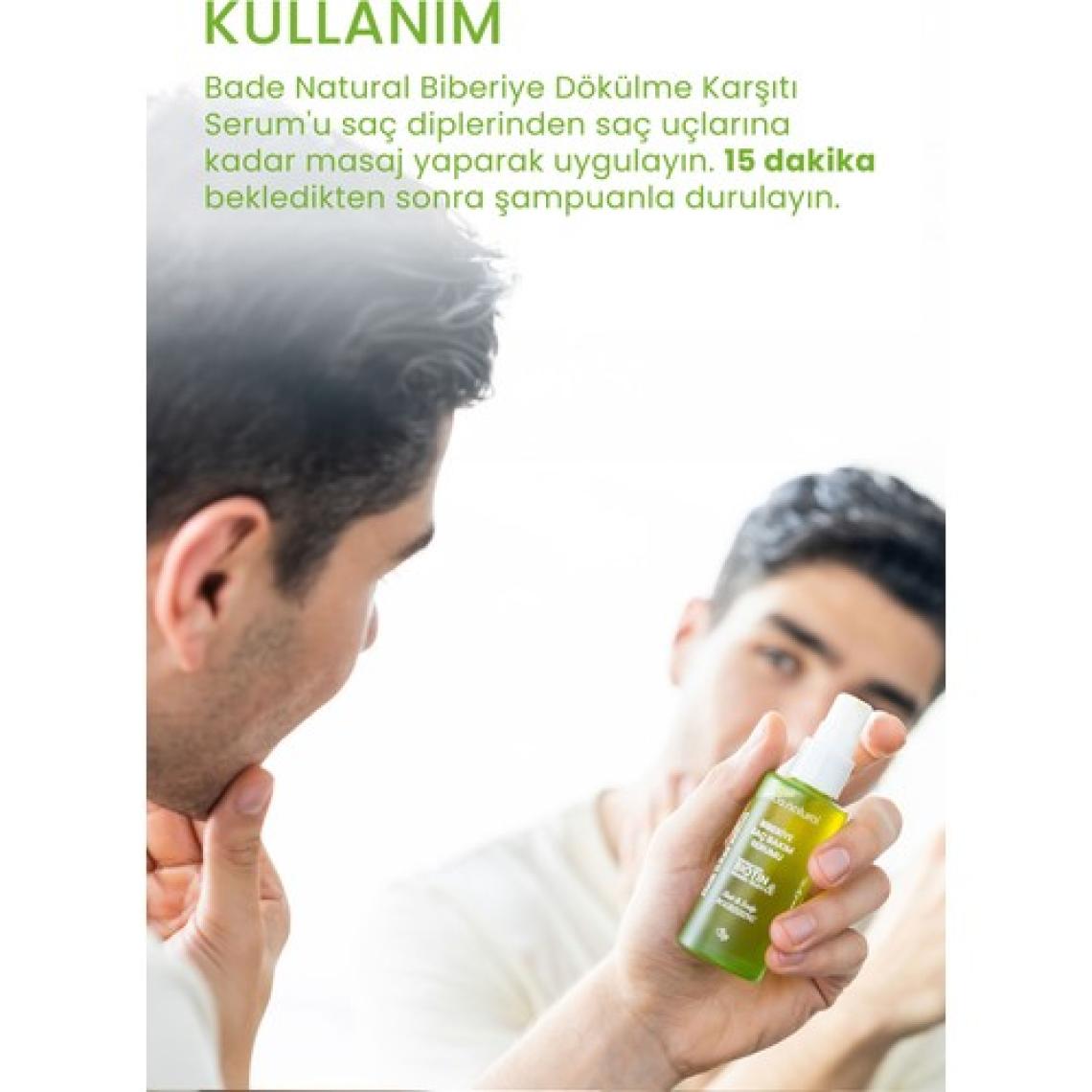 Bade Natural Biberiye Yağı ve Biotin Complex Yıpranmış Saçlar Için Güçlendirici Saç Bakım Serumu 50 ml