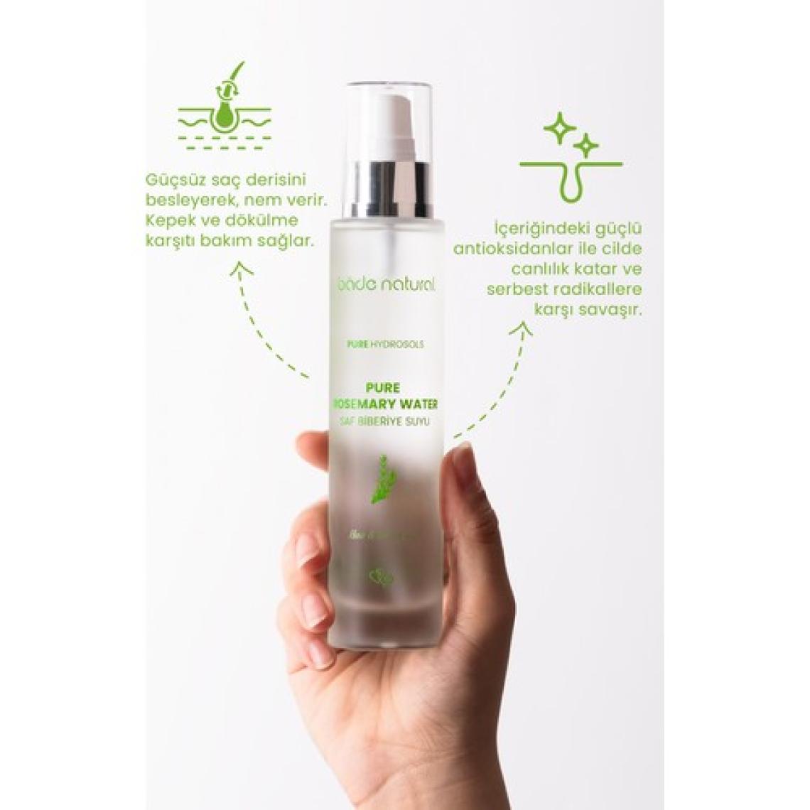 Bade Natural Biberiye Suyu Güçlendirici Saç Toniği %100 Doğal ve Saf 100 ml