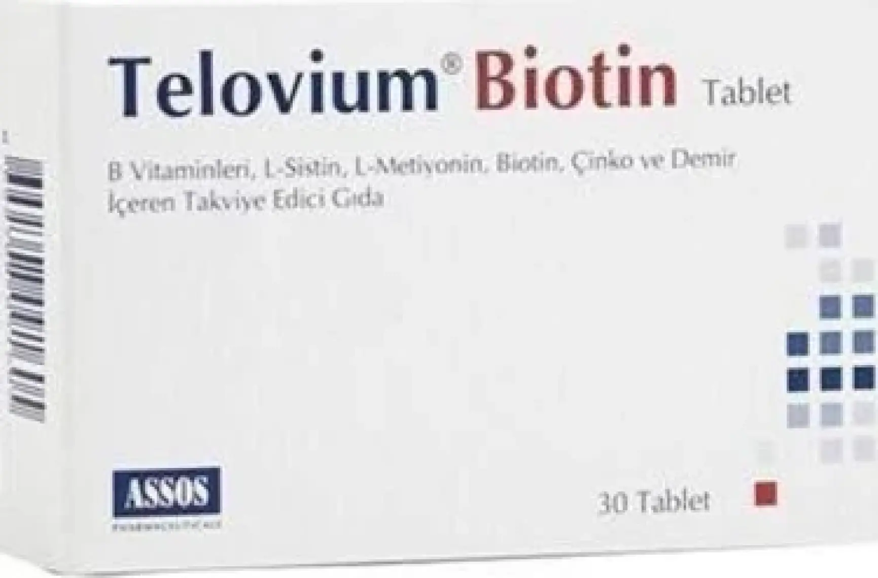 Telovium Biotin 30 Tablet
