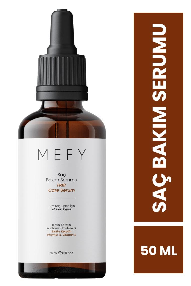 Saç Bakım Serumu Keratin Biotin E Vitamini A Vitamini Cam Şişe 50 ml