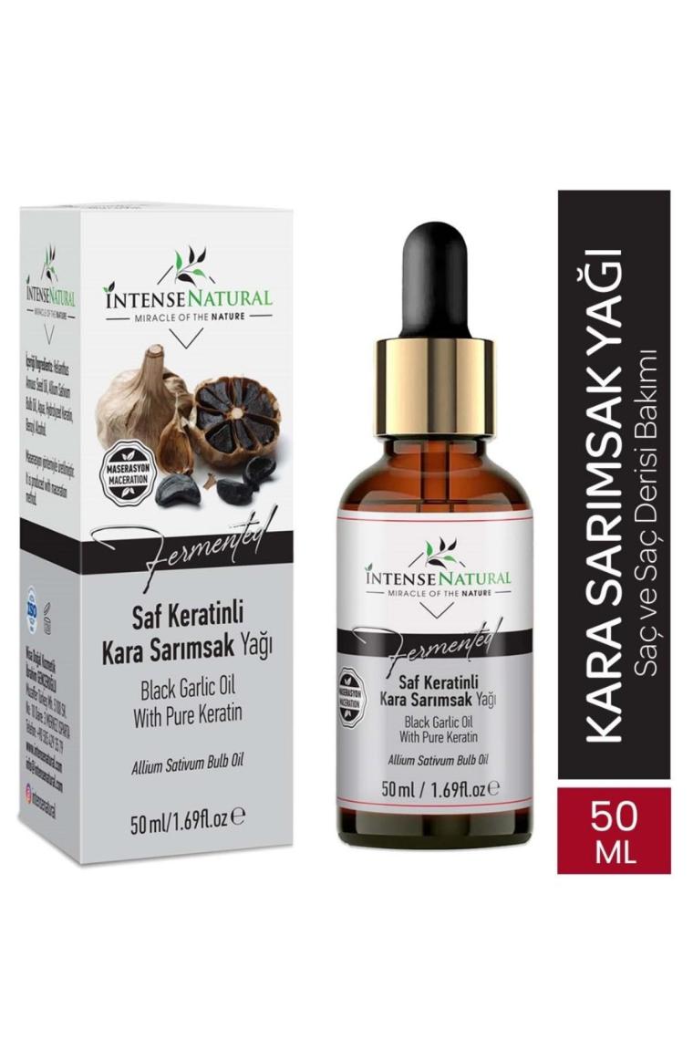 Saf Keratinli Kara Sarımsak Yağı 50 ml Black Garlic Oil With Pure Keratin