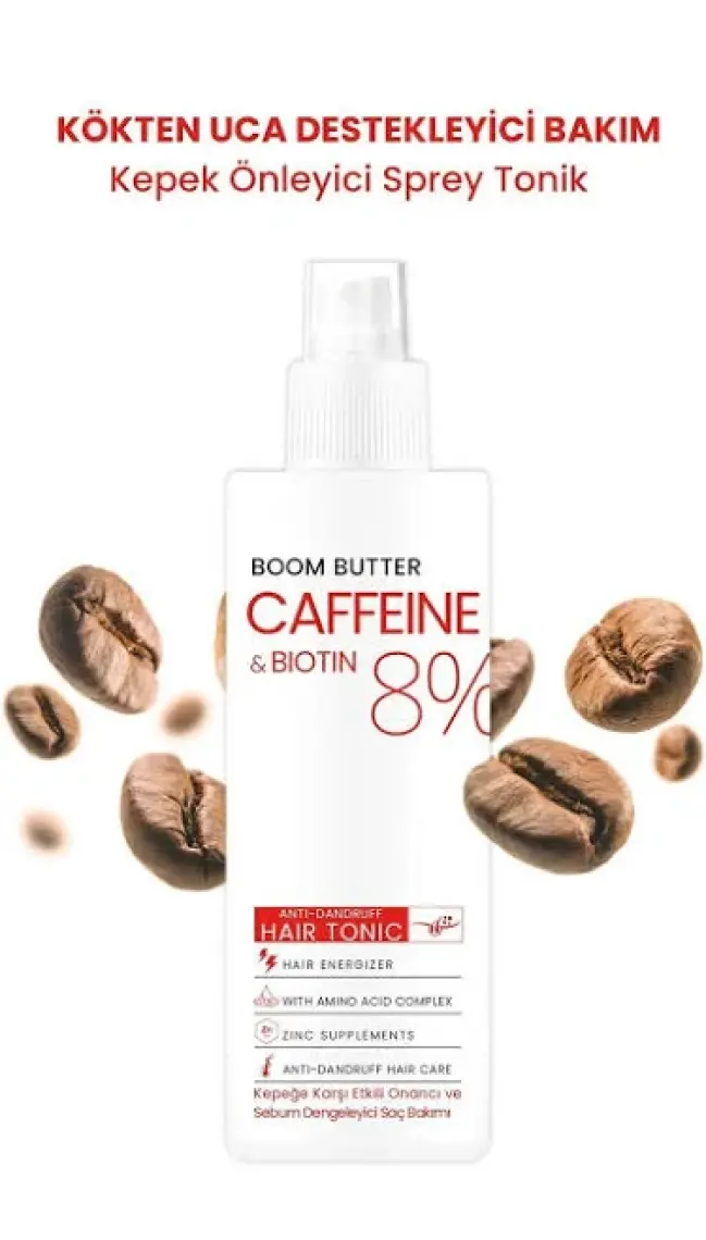Caffeine Biotine Yavaş Uzayan Kepeklenen Saçlar için Tonik 150 ML