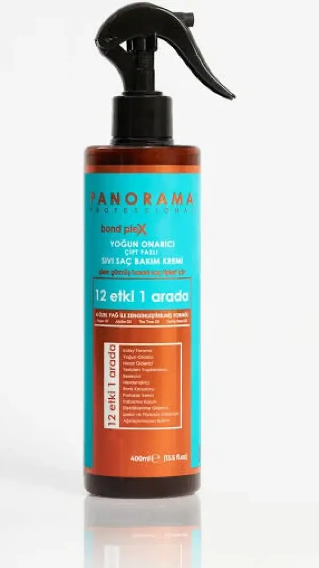 Panorama Professional Bond Plex Yoğun Onarıcı Çift Fazlı Sıvı Saç Bakım Kremi - 400 ml / 12 Etki 1 Arada / 4 Özel Yağ ile zenginleştirilmiş formül
